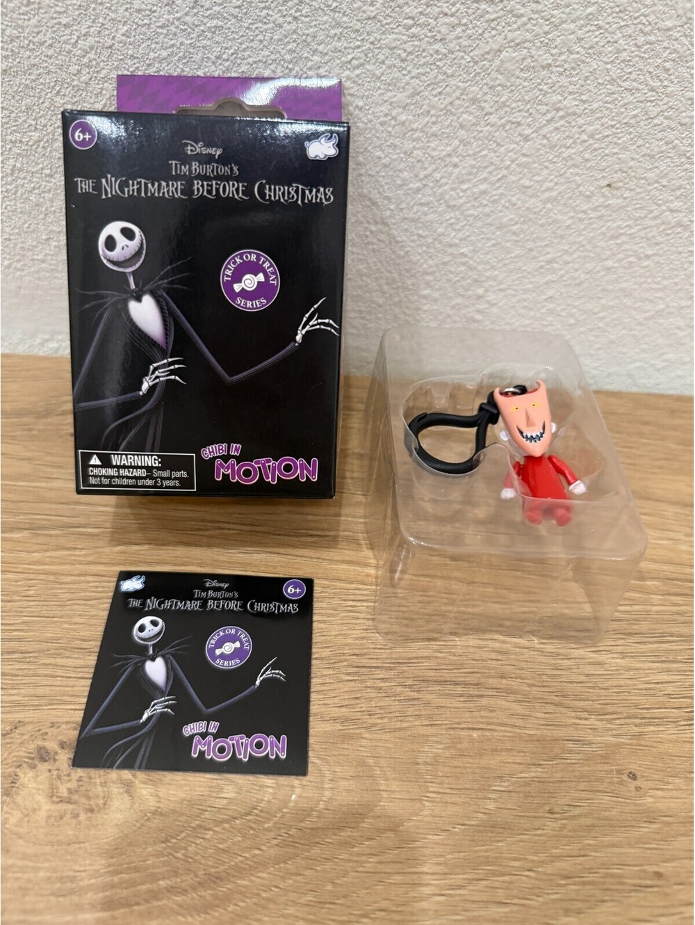 Nightmare Before Christmas Lock Chibi in Motion Trick or Treat Keychain Figure